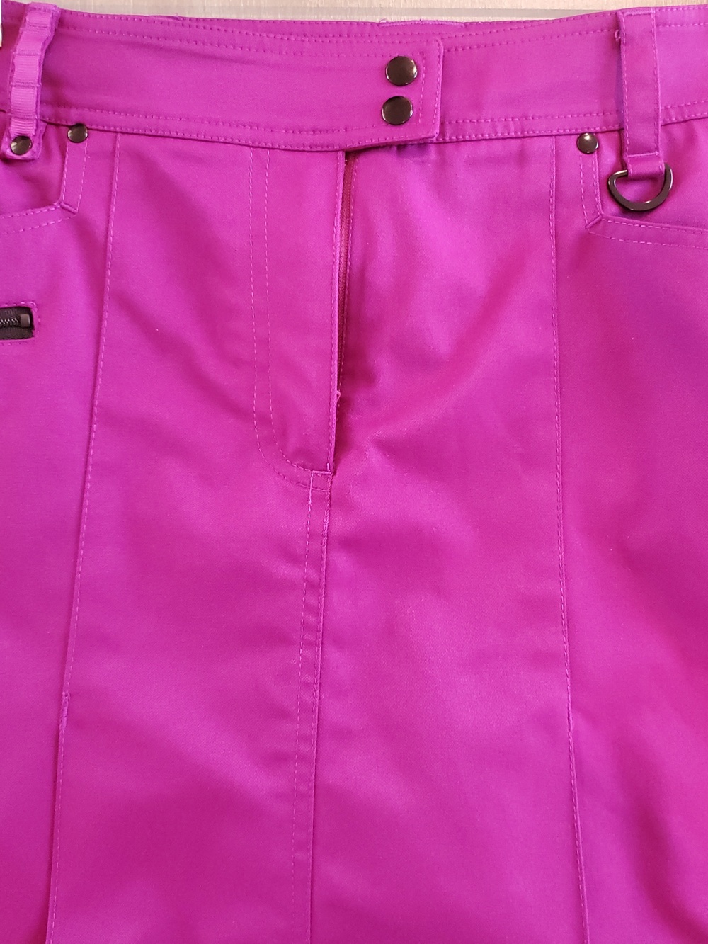 GG Blue Vibrant Pleated Purple Skirt Skort with Utility Details Size 6 - Picture 5 of 8